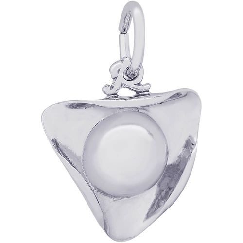 Tri Corner Hat Charm Silver - 10-8202