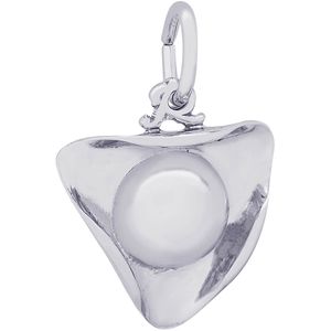 Tri Corner Hat Charm Silver - 10-8202