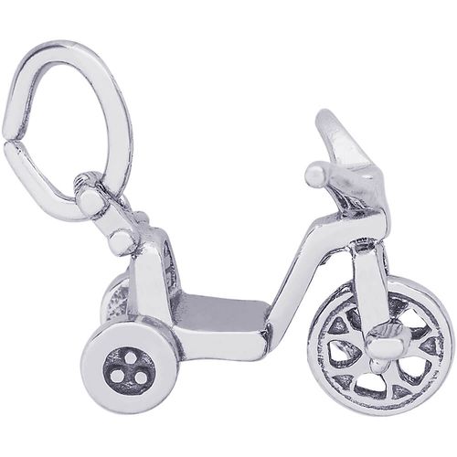 Tricycle Charm-White Gold - 10-8294