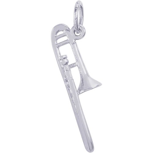 Trombone Charm White Gold - 10-0503