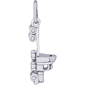 Truck Cab Charm White Gold - 10-6389
