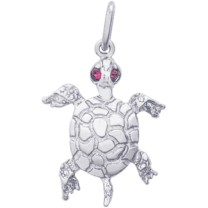 Turtle Charm White Gold - 10-2597