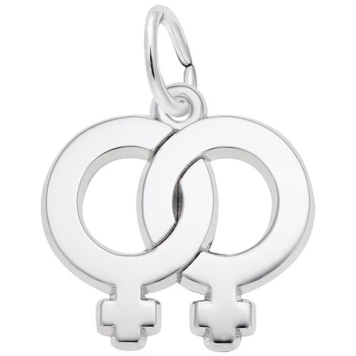 Twins-Female Charm White Gold - 10-3053