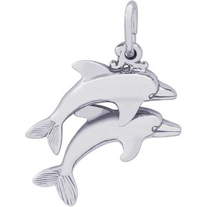 Two Dolphins Charm White Gold - 10-3568