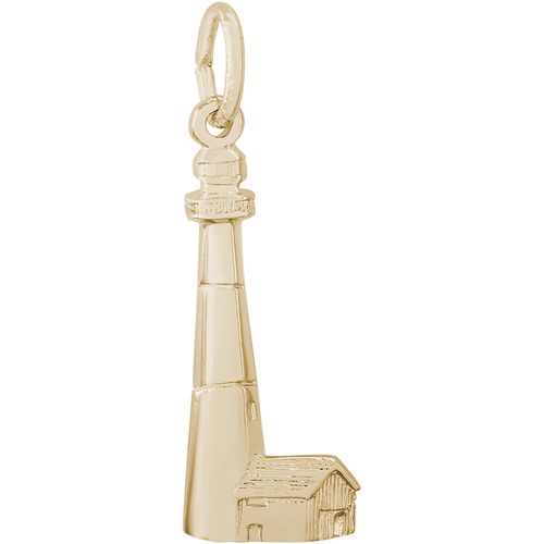 Tybee Island Lighthouse  Georgia Charm Gold Plated - 10-6366