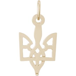 Ukrainian Trident Charm 14K Gold - 10-3617
