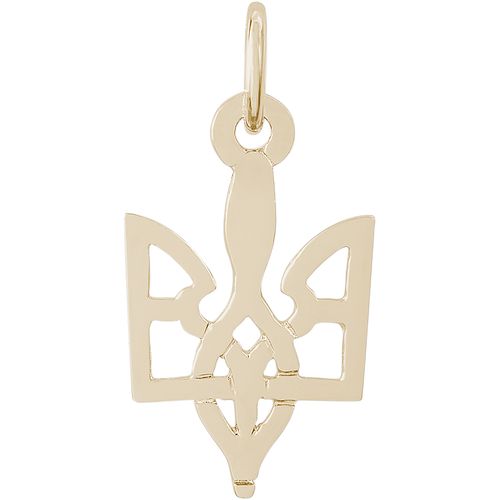 Ukrainian Trident Charm Gold Plated - 10-3617