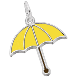 Rembrandt Umbrella-yellow Charm - Silver - 10-3572-1-SS