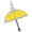 Rembrandt Umbrella-yellow Charm - Silver - 10-3572-1-SS