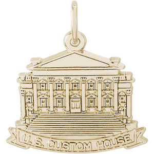 US Customs House Charm 14K Gold - 10-3880