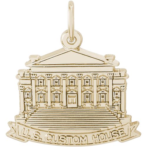 US Customs House Charm 14K Gold - 10-3880