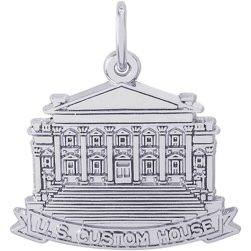 US Customs House Charm Silver - 10-3880