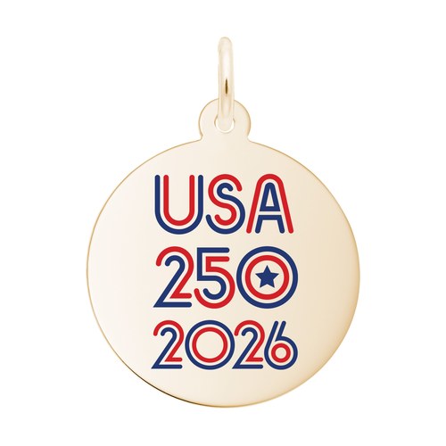 Rembrandt Usa 250 - 2026 Charm - Gold Plated - 10-1231-0-GP