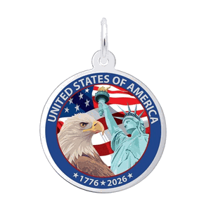 Rembrandt USA 250 - Celebration Charm 14k White Gold - 10-1239-0-14kw