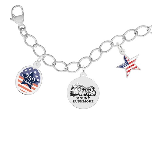 Rembrandt USA 250 Mount Rushmore Bracelet Set Sterling Silver - 27-1776-2-2-ss