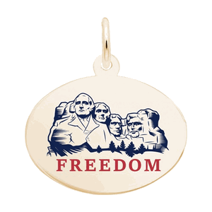 Rembrandt Usa 250 - Mount Rushmore-freedom Charm - Gold Plated - 10-1244-0-GP