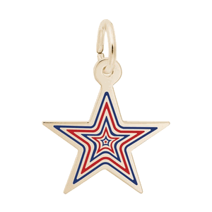 Rembrandt Usa 250 - Multiple Stars Charm - Gold Plated - 10-1222-0-GP