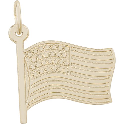 USA Flag Charm Gold Plated - 10-3861