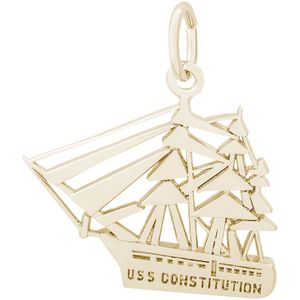 Uss Constition Charm 10K Gold - 10-2955