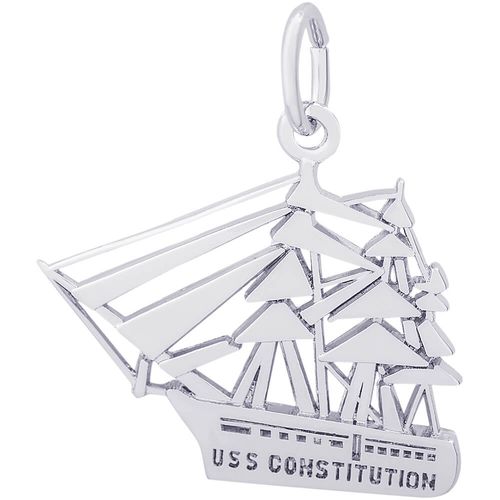 Uss Constition Charm White Gold - 10-2955