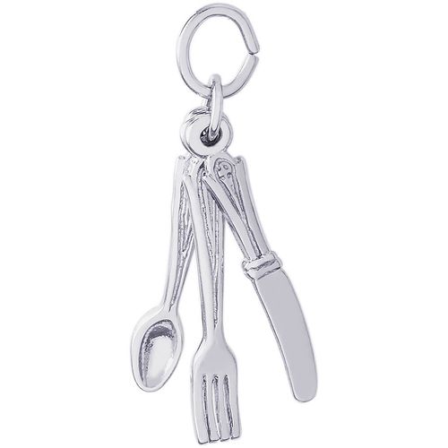 Utensils Charm White Gold - 10-0221