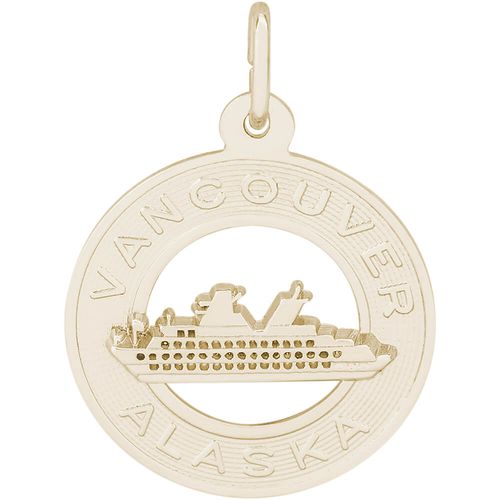 VAN/AK Cruise Ship Charm 14K Gold - 10-2833