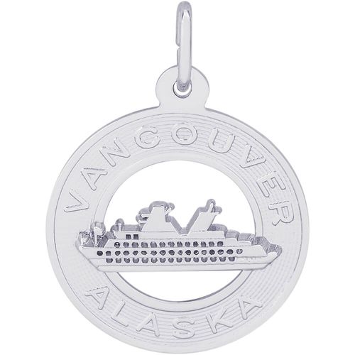 VAN/AK Cruise Ship Charm White Gold - 10-2833