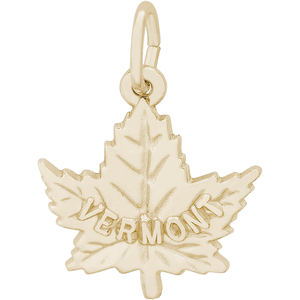 Vermont Maple Leaf Charm 14K Gold - 10-3666