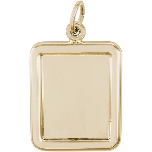 Vertical Photo Art Rectangle Charm 10K Gold - 10-8611