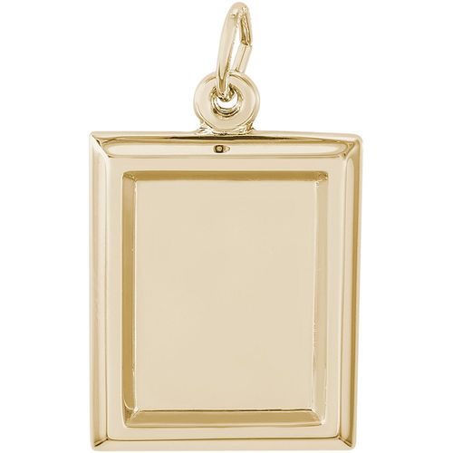 Vertical Photo Art Rectangle Charm 10K Gold - 10-8627