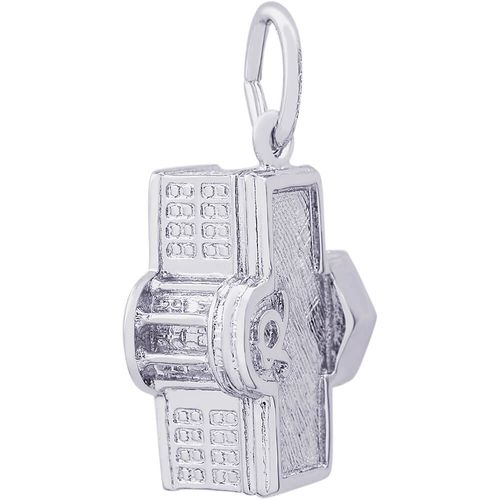 Washington Dc White House Charm White Gold - 10-8245