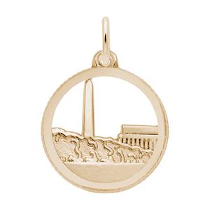 Washington Monument Charm Gold Plated - 10-6378