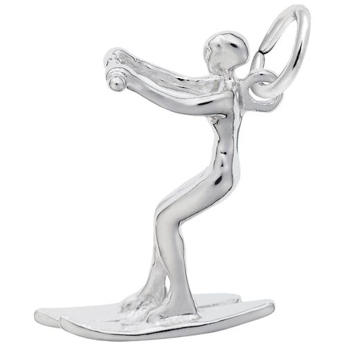 Water Skier Charm Silver - 10-0882