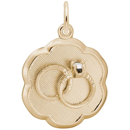 Wedding Rings Charm 14K Gold - 10-0946