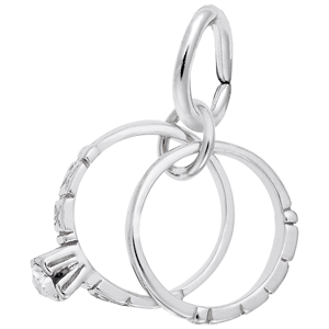 Wedding Rings Charm Silver - 10-0293