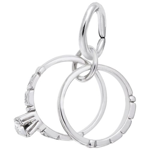 Wedding Rings Charm Silver - 10-0293