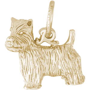 West Highland Terrier Dog Charm Gold Plated - 10-3450