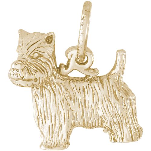 West Highland Terrier Dog Charm Gold Plated - 10-3450