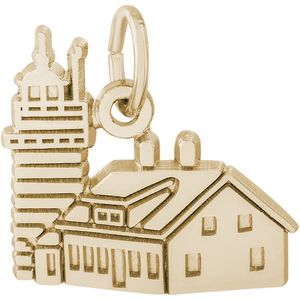 West Quoddy Head Lighthouse Maine charm 14K Gold - 10-6570