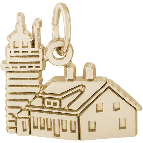 West Quoddy Head Lighthouse Maine charm Gold Plated - 10-6570