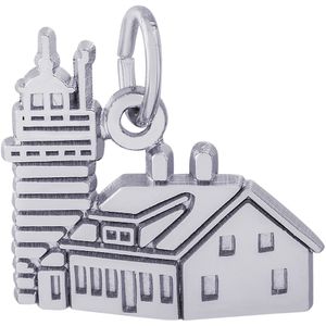 West Quoddy Head Lighthouse Maine charm Silver - 10-6570
