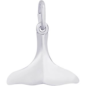 Whale Tail Charm White Gold - 10-5359