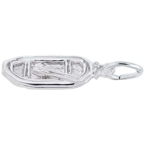 White Water Raft Charm Silver - 10-8204