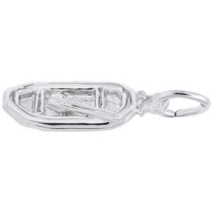 White Water Raft Charm Silver - 10-8204