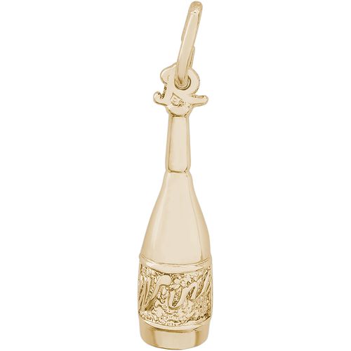 Wine Bottle Charm Gold Plated - 10-8258