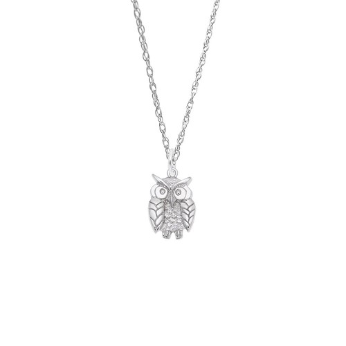 Rembrandt Wise Owl Necklace Set Sterling Silver - 29-1673-087-87-ss