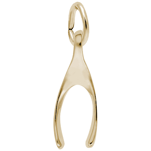 Wishbone Charm 14K Gold - 10-0676