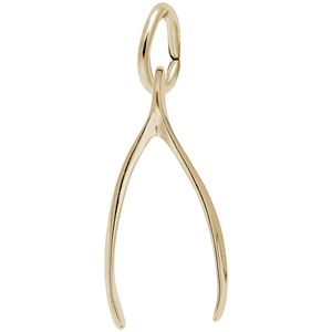 Wishbone Charm 14K Gold-REM-0584 - 10-0584