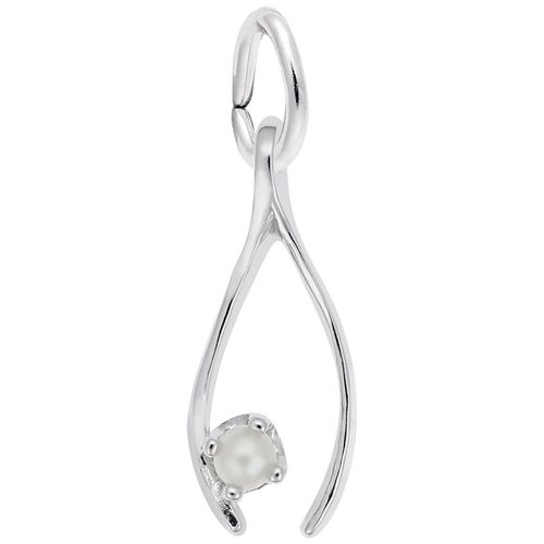 Wishbone Charm White Gold - 10-0677
