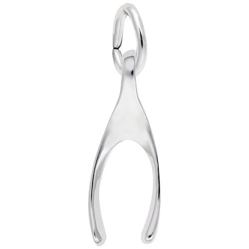 Wishbone Charm White Gold - 10-0676